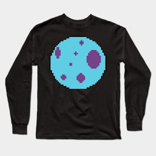 Blue Moon in pixel Long Sleeve T-Shirt